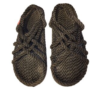 Foxy Feet Black Rope Nomadic JC Sandals Beachy Size 8